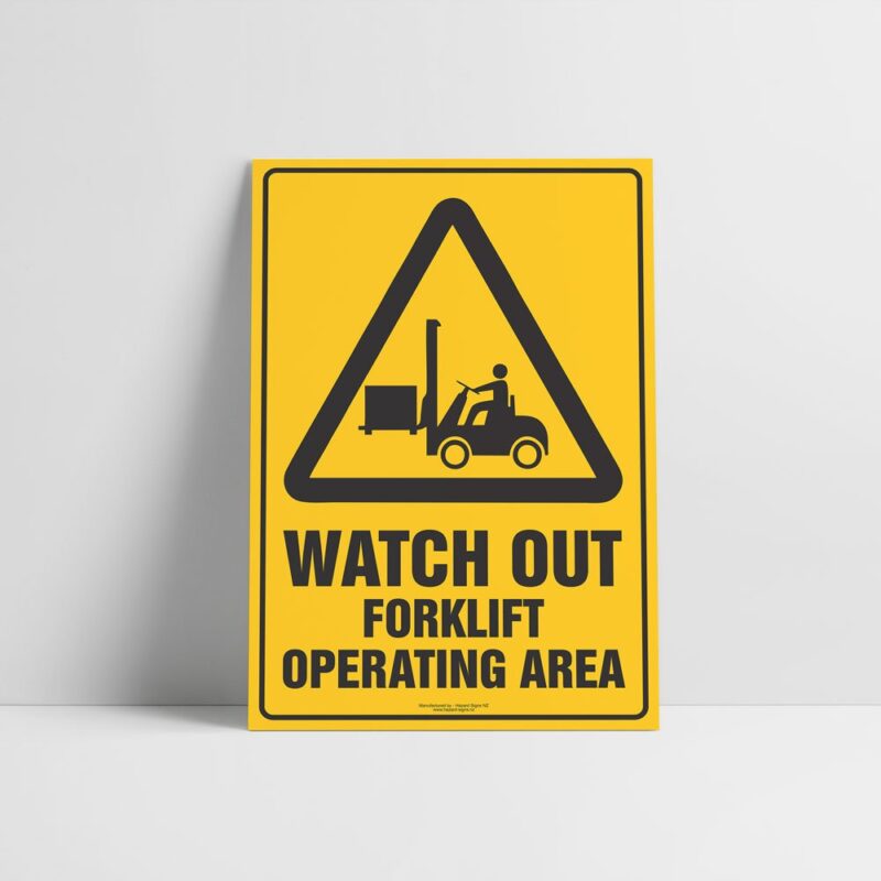 Forklift Operating Area Sign - Forklift Signs - Hazard Sign NZ