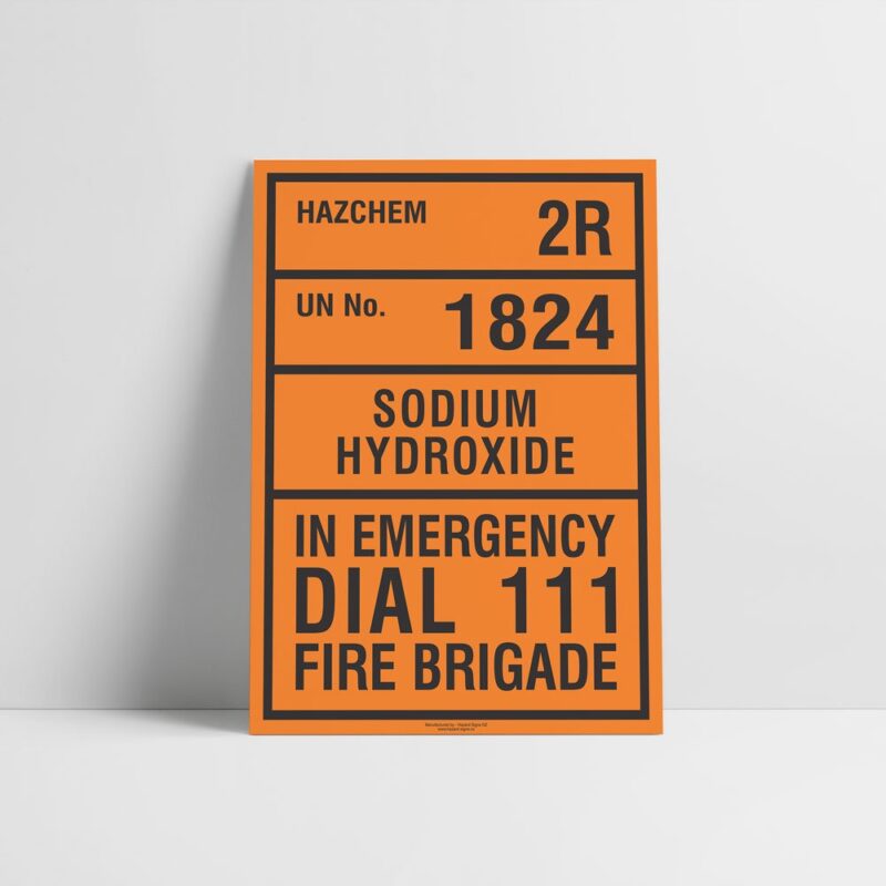 Sodium Hydroxide Hazchem Sign - Hazard Signs NZ