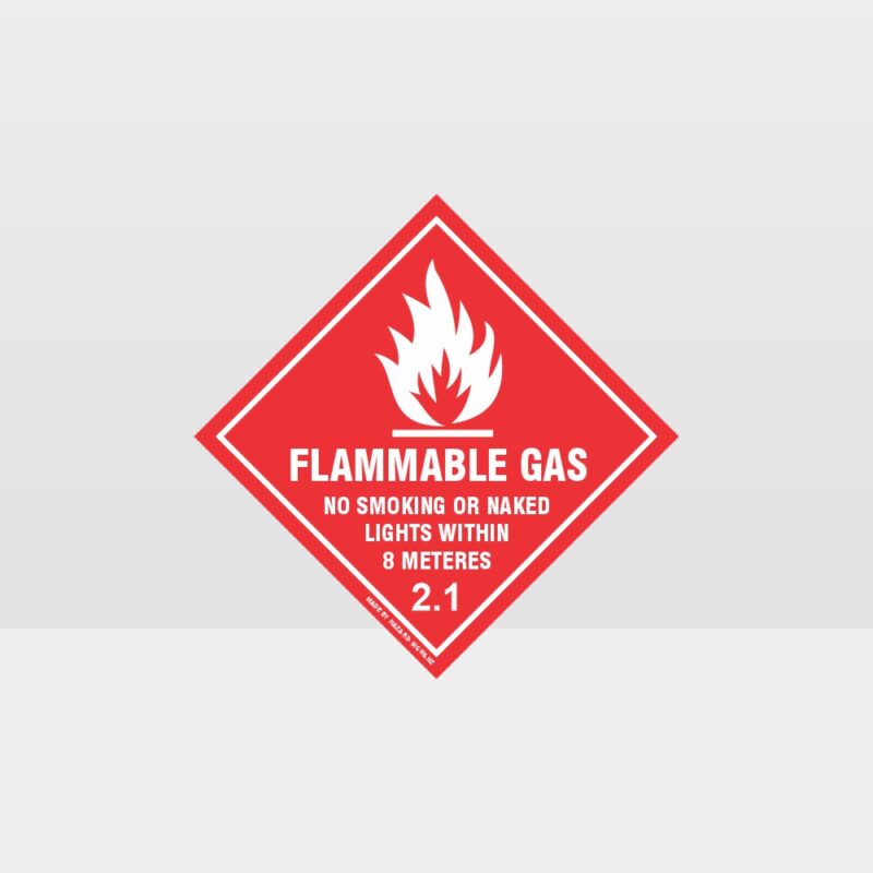 Class 2.1 Flammable Gas Sign