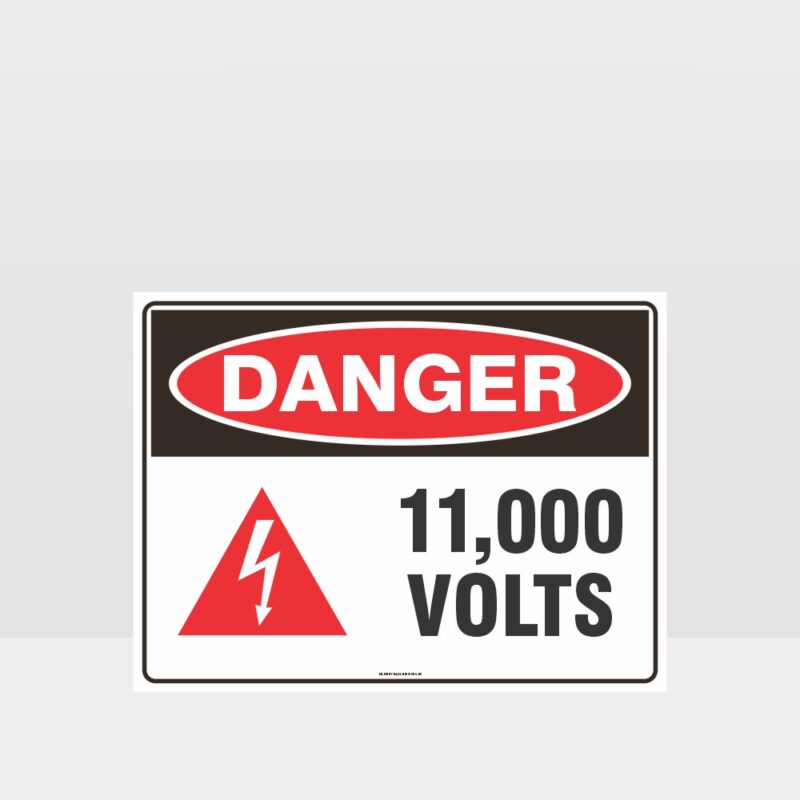 High Voltage 11000 Volts With Symbol Sign