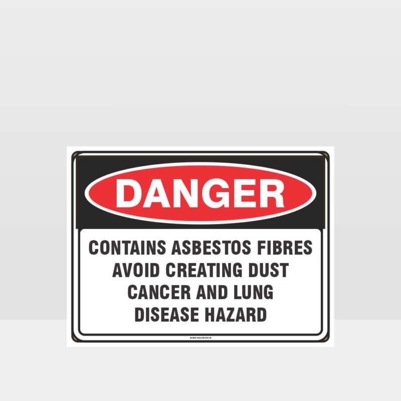 Danger Contains Asbestos Fibres Sign