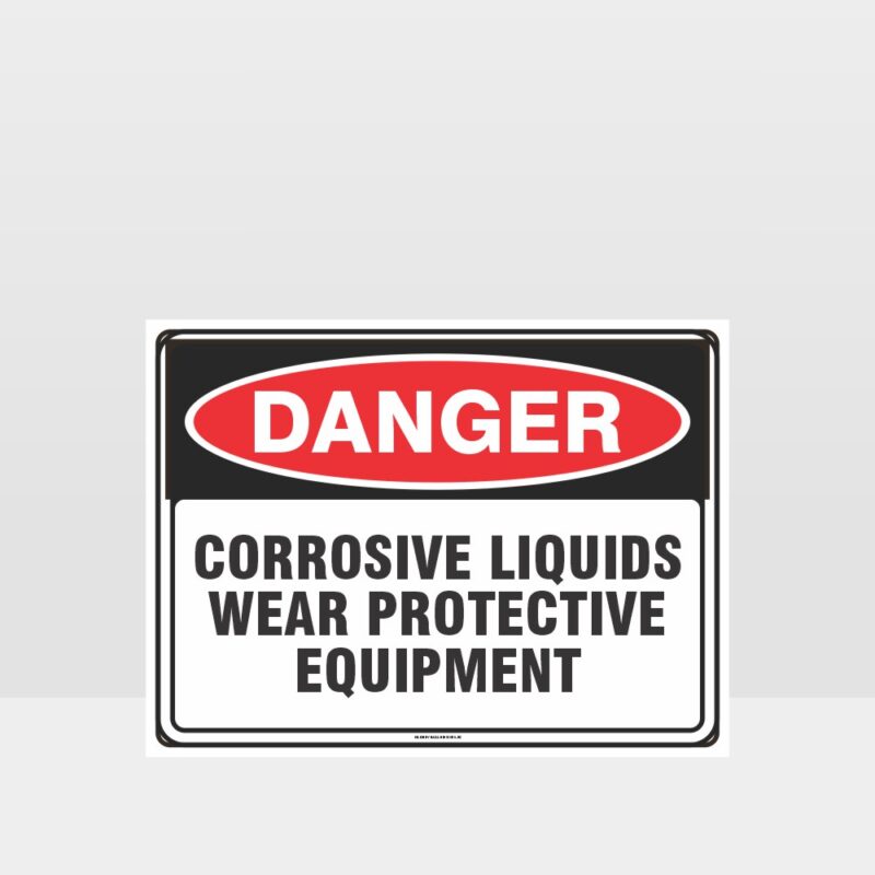 Danger Corrosive Liquids Sign