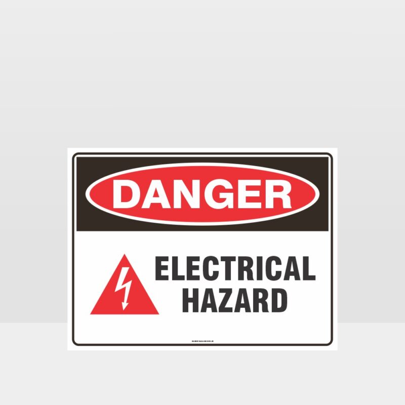 Danger Electrical Hazard With Symbol Sign