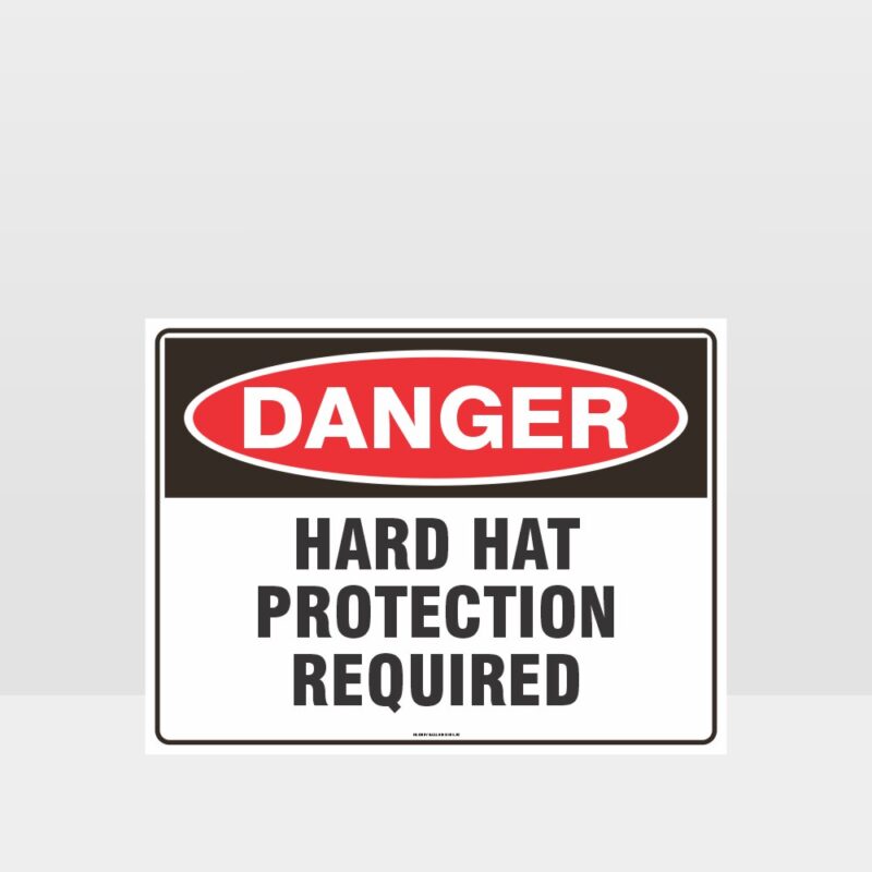 Danger Hard Hat Protection Required Sign