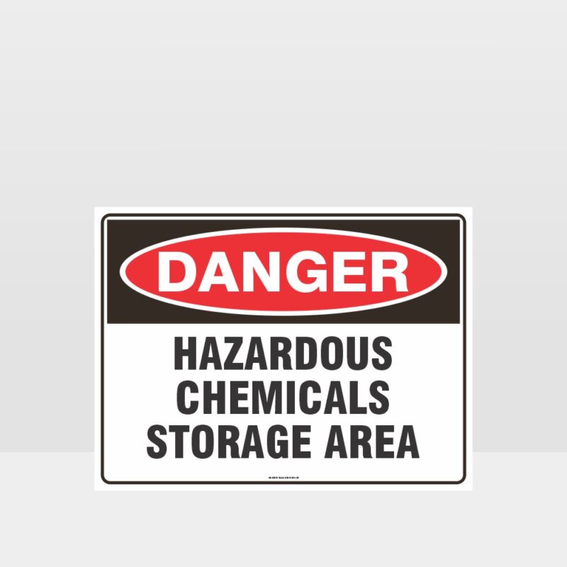 Danger Hazardous Chemicals Storage Area Sign