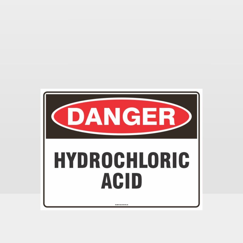 Danger Hydrochloric Acid Sign