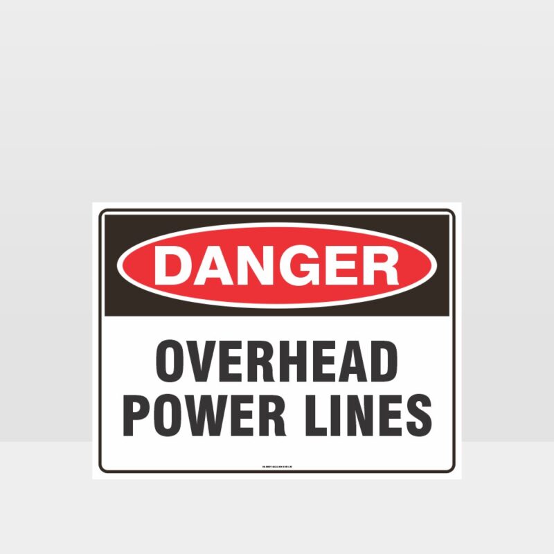 Danger Overhead Lines Sign