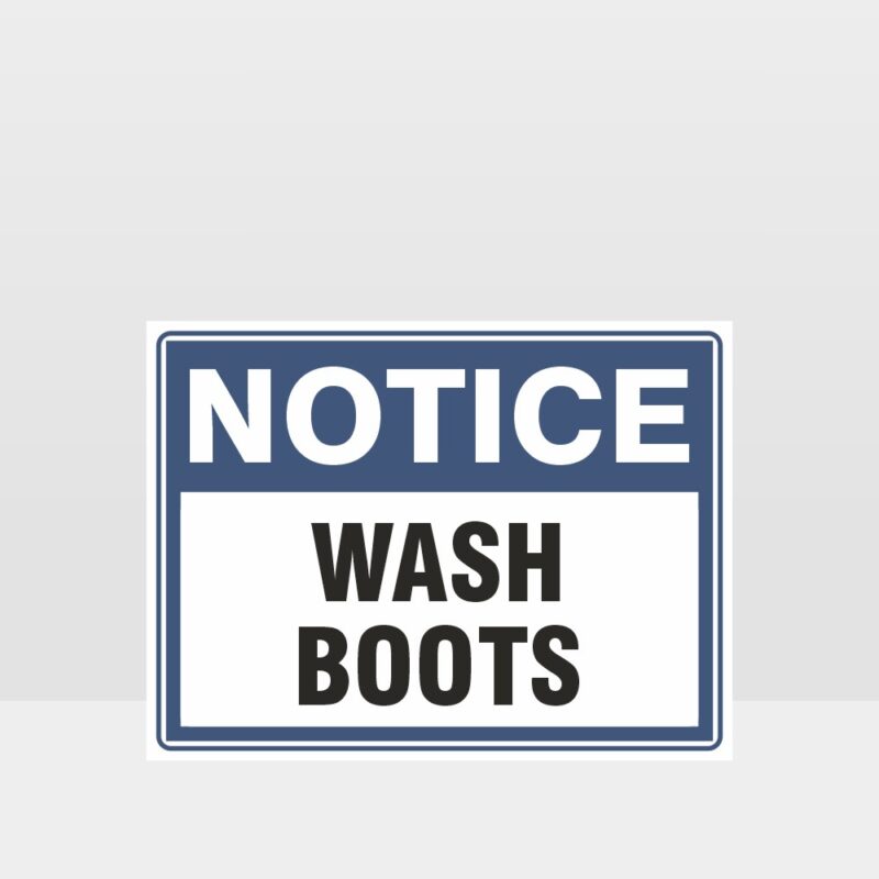 Wash Boots Sign