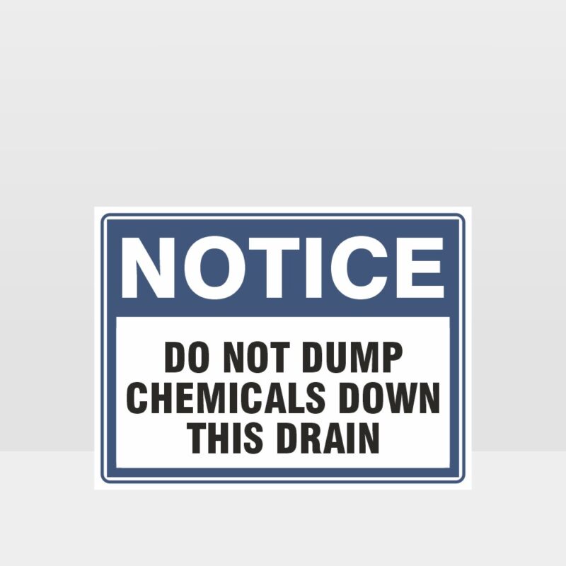 Do Not Dump Chemicals Sign