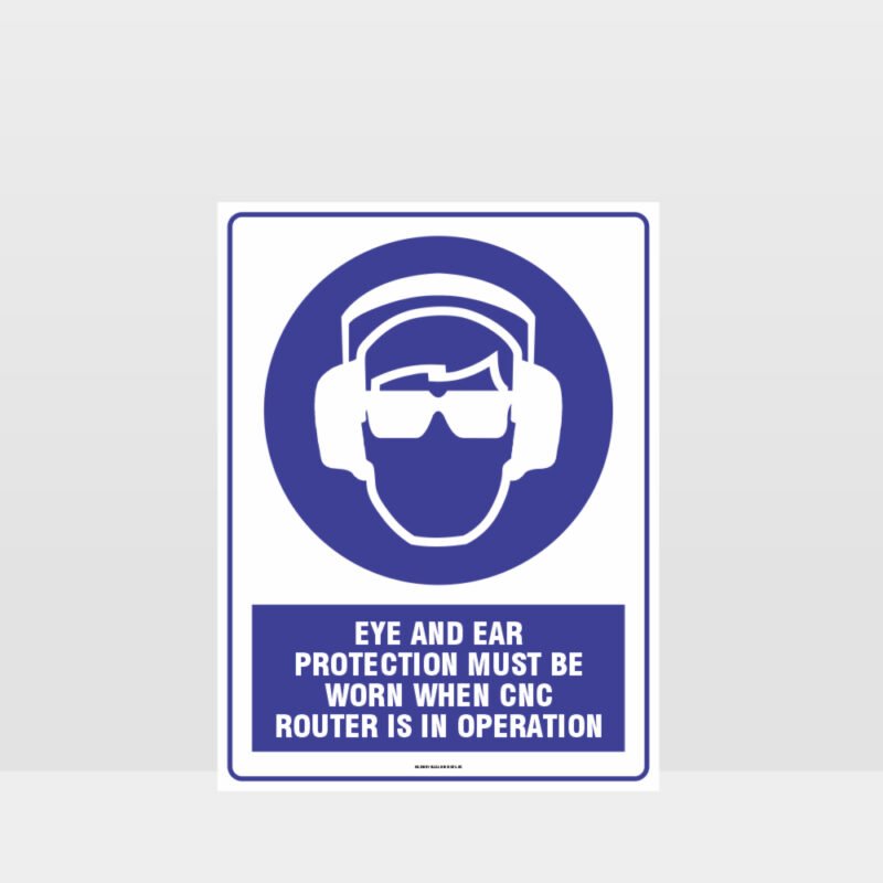 Mandatory Eye And Ear Protection Sign