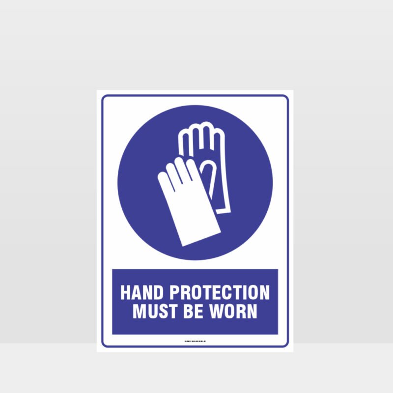 Mandatory Hand Protection Must Be Worn Sign