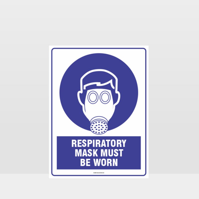 Mandatory Respiratory Mask Must Be Worn Sign