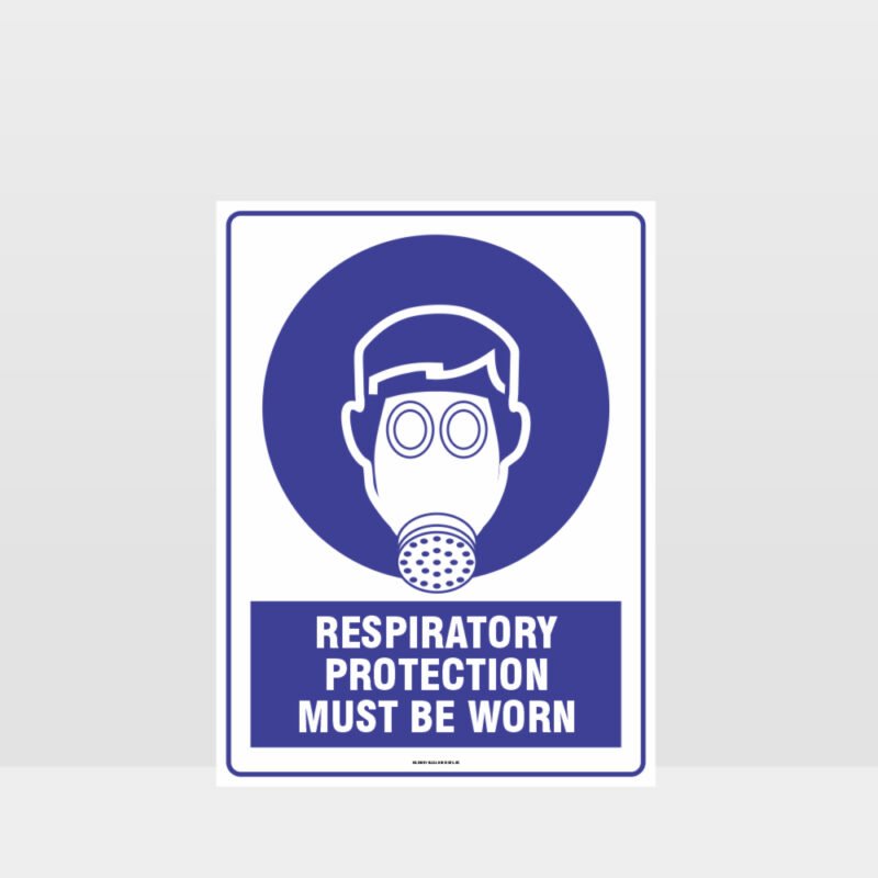 Mandatory Respiratory Protection Must Be Worn Sign