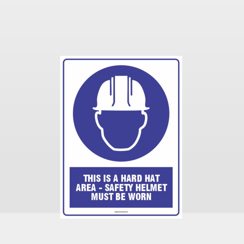 Mandatory This Is A Hard Hat Area Sign