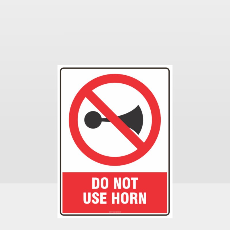 Prohibition Do Not Use Horn Sign