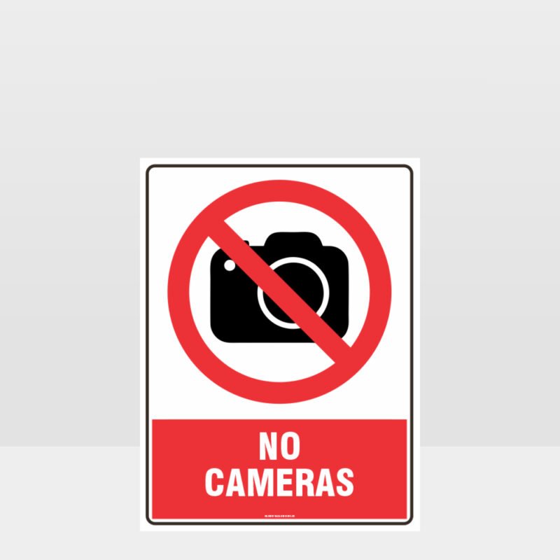 Prohibition No Cameras Sign