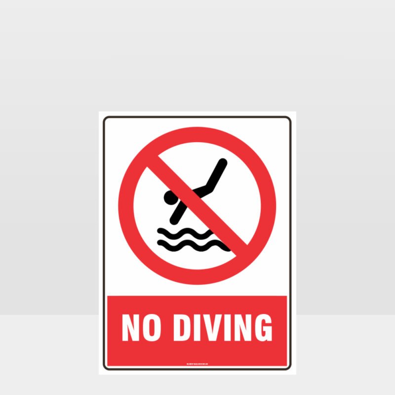 Prohibition No Diving Sign