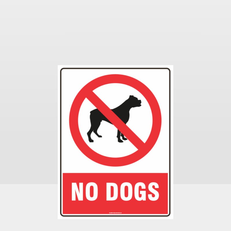 Prohibition No Dogs Sign