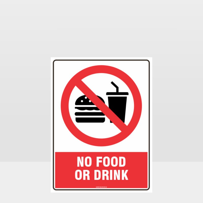 Prohibition No Food Or Drink Sign