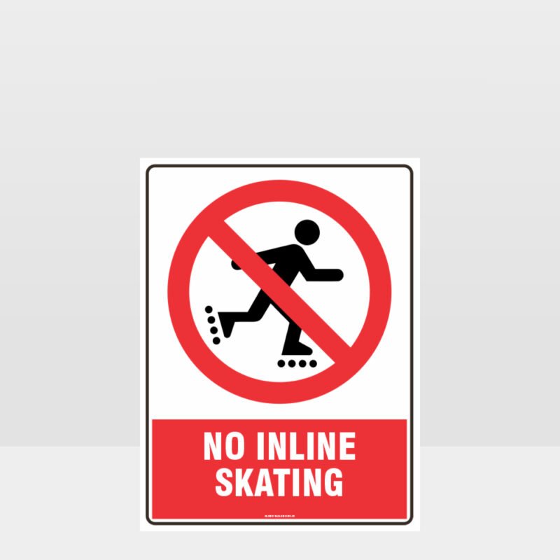 Prohibition No Inline Skating Sign