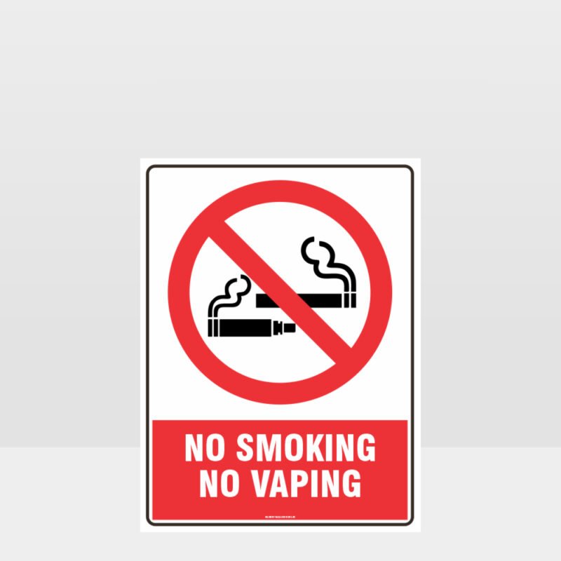 Prohibition No Smoking No Vaping Sign