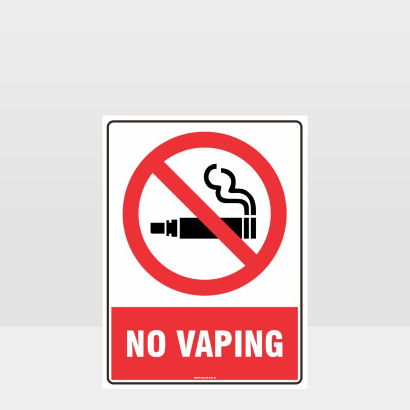 Prohibition No Vaping Sign