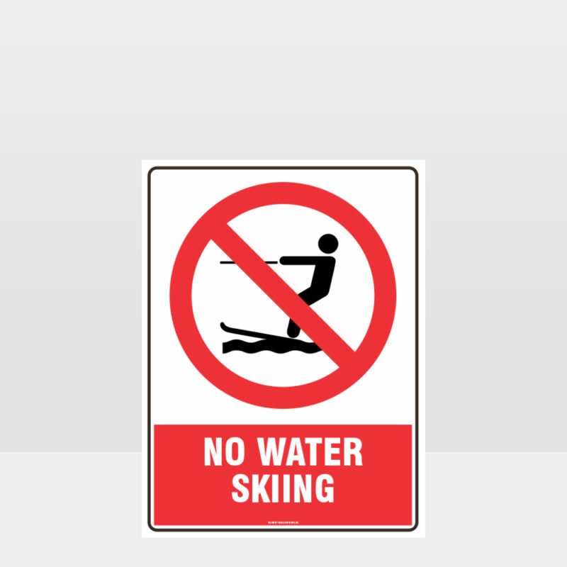 Prohibition No Water Skiing Sign