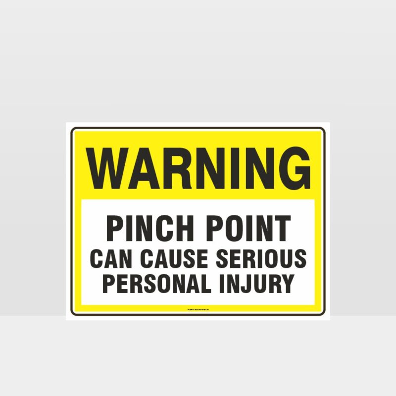 Warning Pinch Point Sign