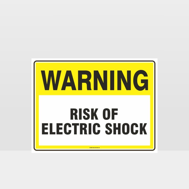 Warning Risk Of Electric Shock Sign