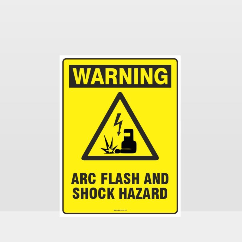 Warning Arc Flash And Shock Hazard Sign