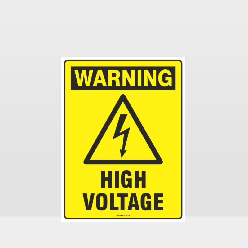 Warning High Voltage Sign