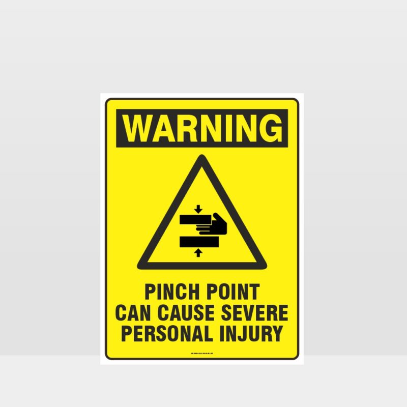 Warning Pinch Point Sign