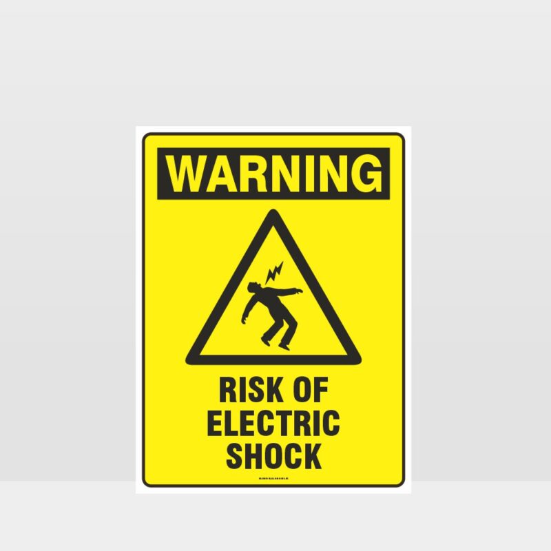 Warning Risk Of Electric Shock Sign