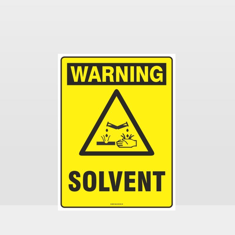 Warning Solvent Sign