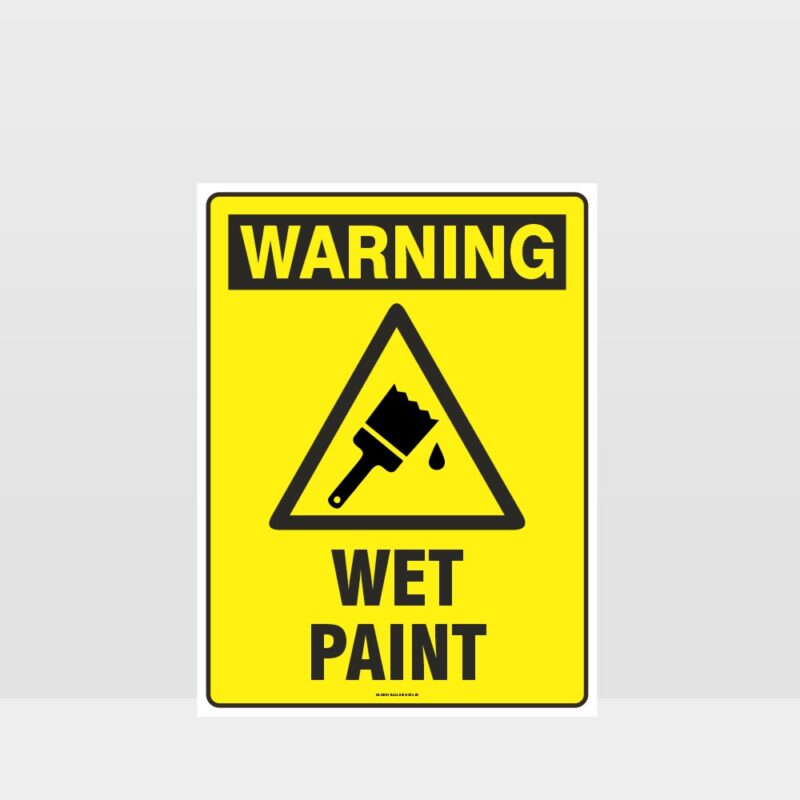 Warning Wet Paint Sign