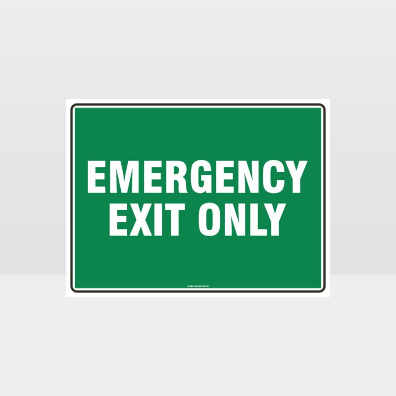 Emergency Exit Only Sign