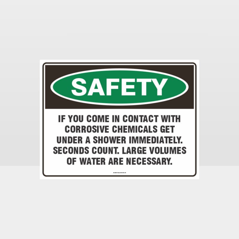 Corrosive Chemicals Sign