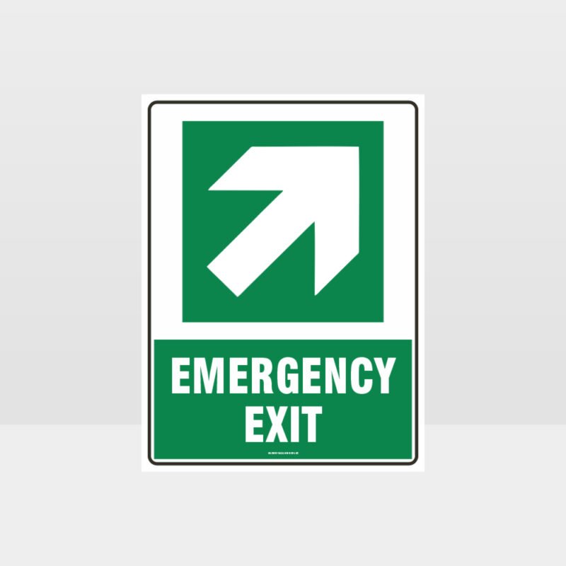 Emergency Exit Arrow Sign