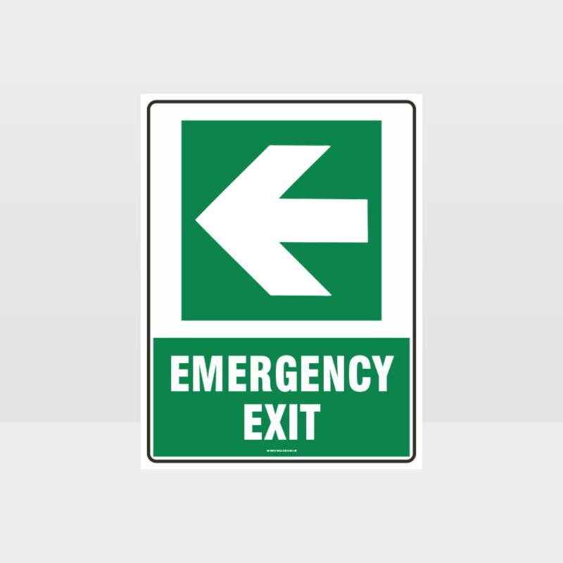 Emergency Exit Arrow 04 Sign