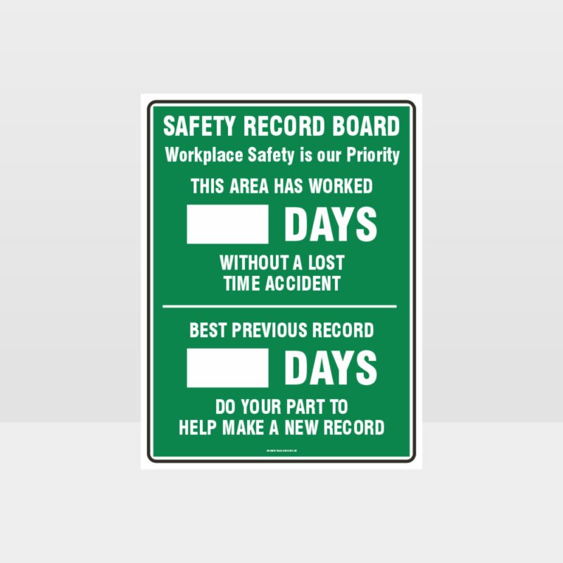 Safety Record Board Sign