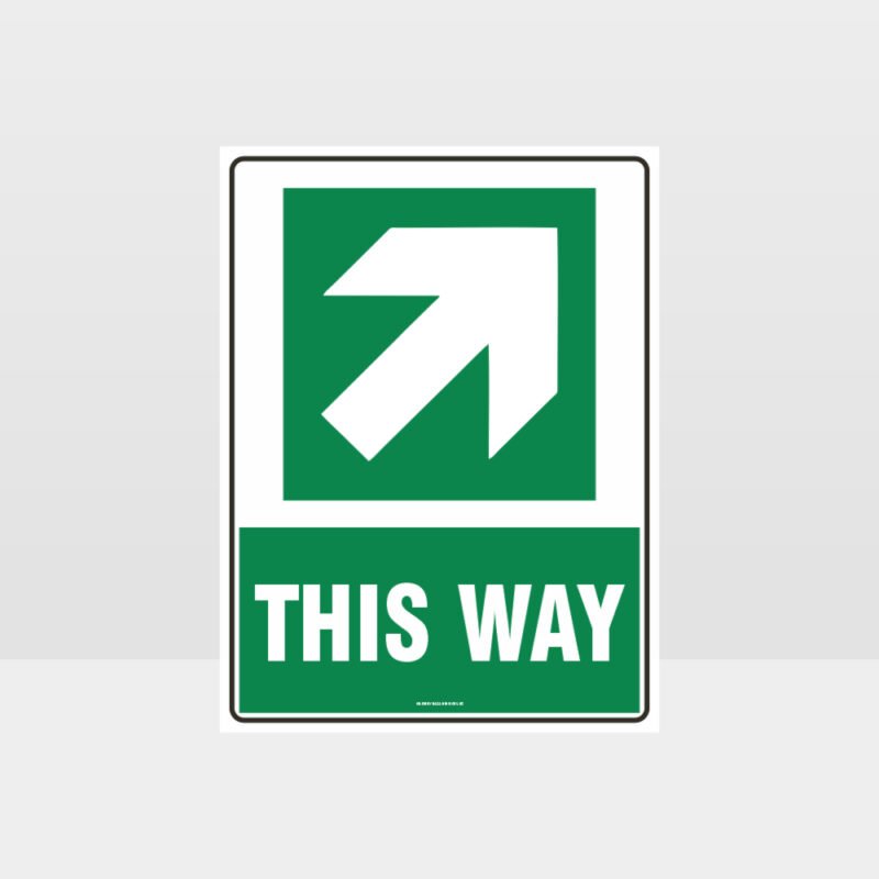 This Way Arrow Sign