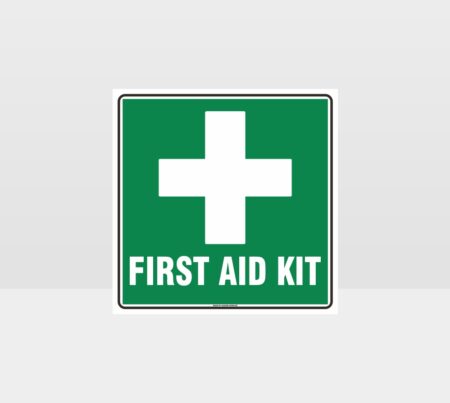 First Aid Kit White Cross Sign - Emergency Signs - HAZARD SIGNS NZ