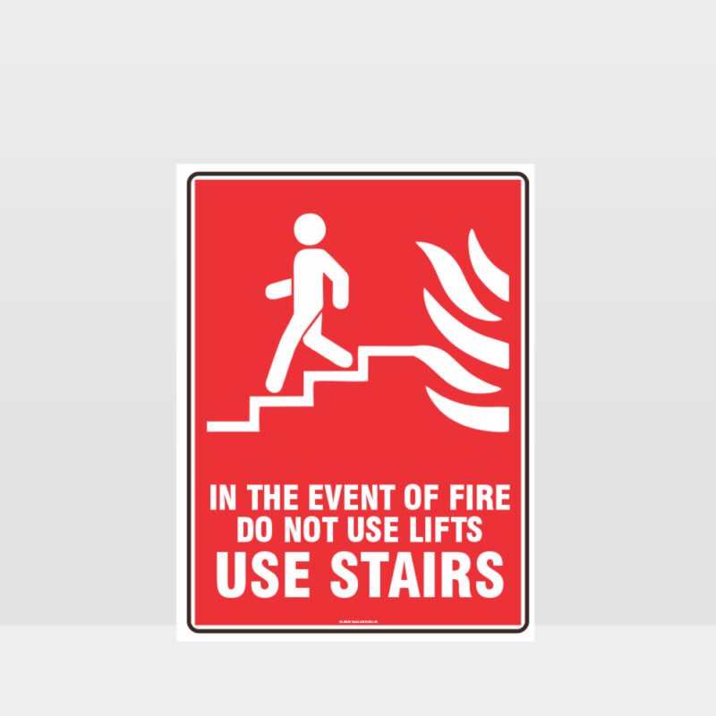 Use Stairs Fire Sign 02