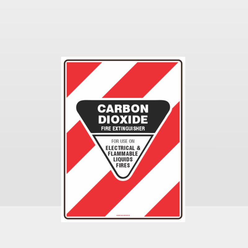 Carbon Dioxide Fire Extinguisher Sign