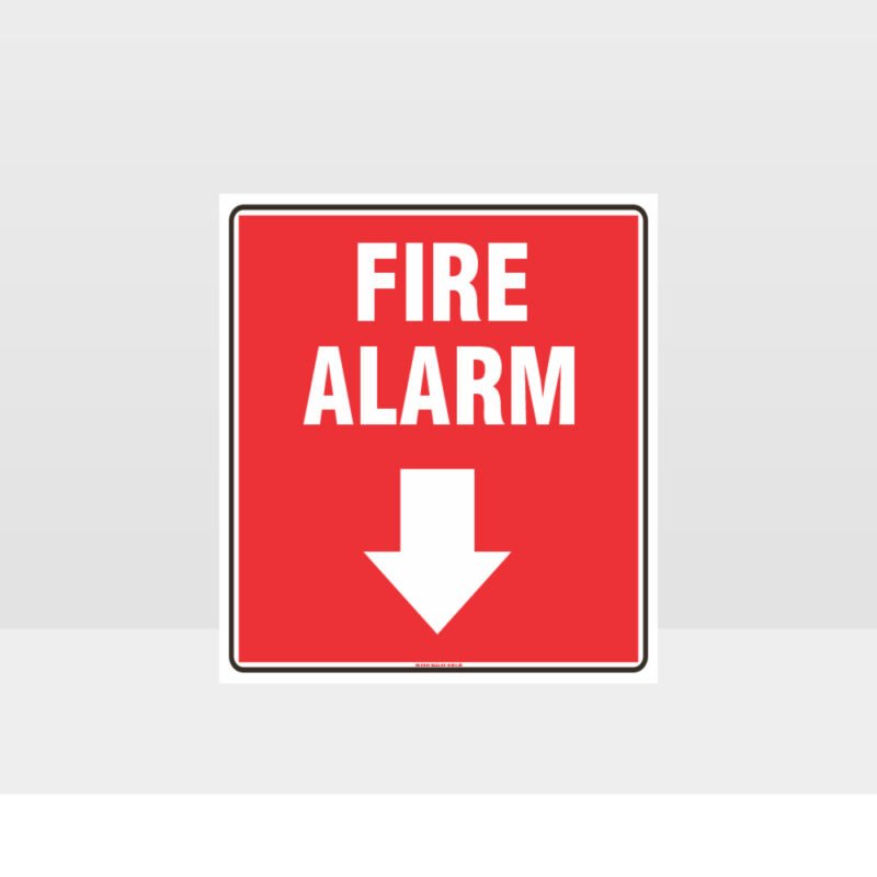 Fire Alarm Down Arrow Sign