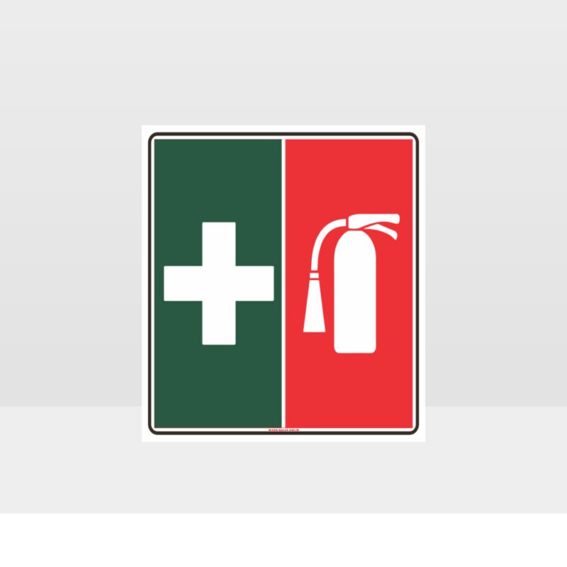 First Aid Fire Extinguisher Symbol Sign