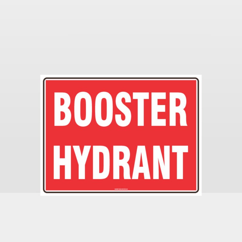 Fire Booster Hydrant Sign