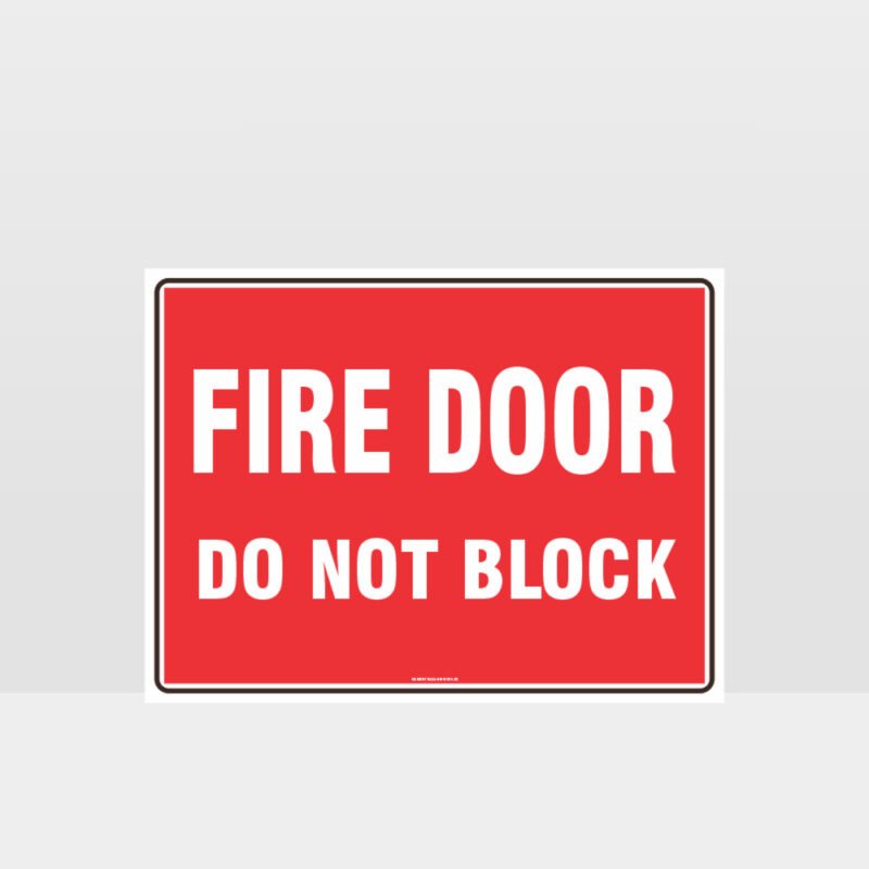 Fire Door Do Not Block 01 Sign