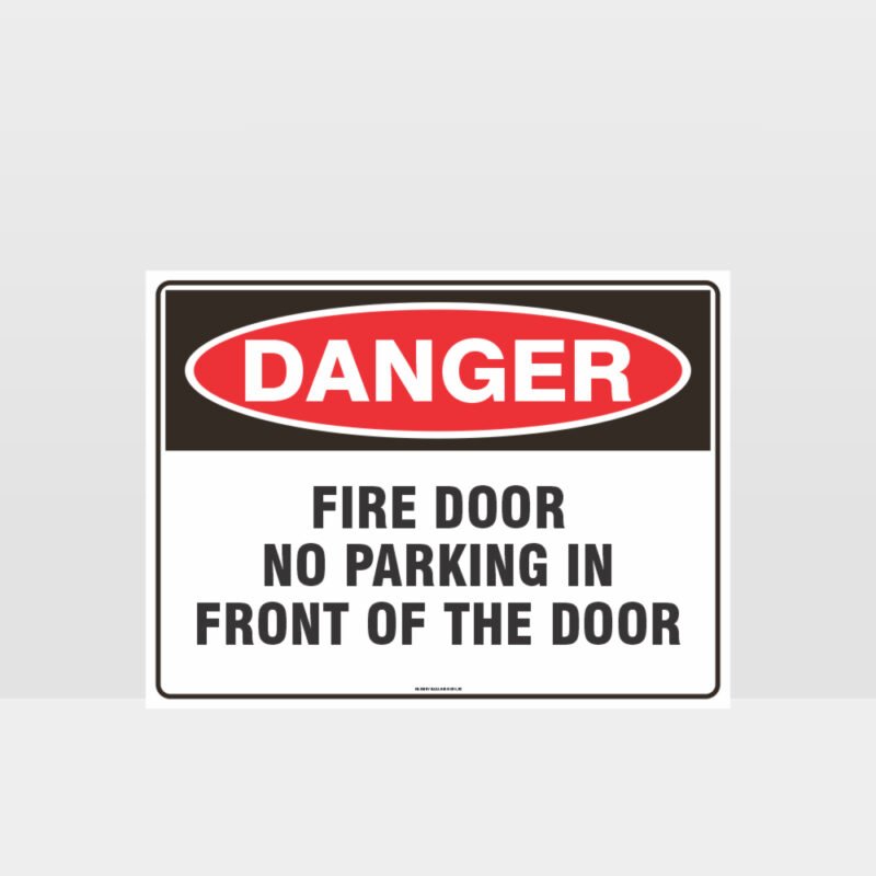 Fire Door No Parking Sign