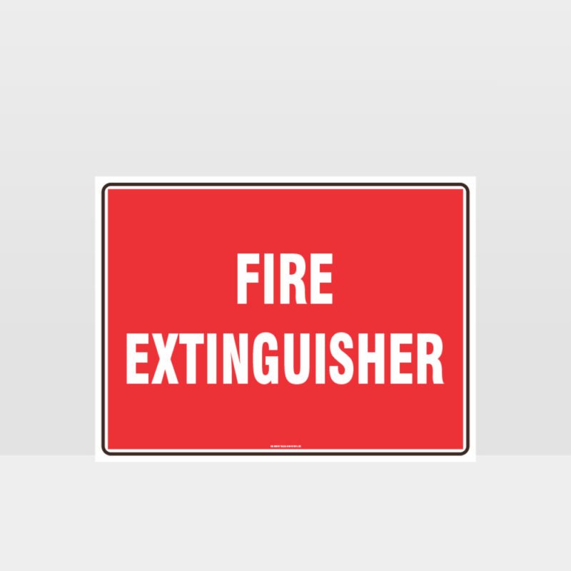 Fire Extinguisher Text Sign